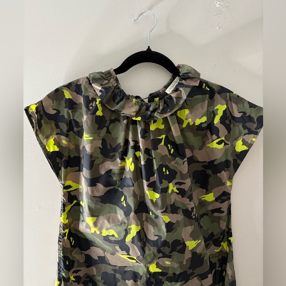 ANN MASHBURN Camouflage Print Knee Length Dress Green - Picture 2 of 4